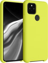 kwmobile telefoonhoesje voor Google Pixel 5 - Hoesje met siliconen coating - Smartphone case in zen geel