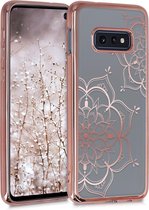 kwmobile hoesje voor Samsung Galaxy S10e - backcover voor smartphone - Bloementweeling design - roségoud / roségoud / transparant