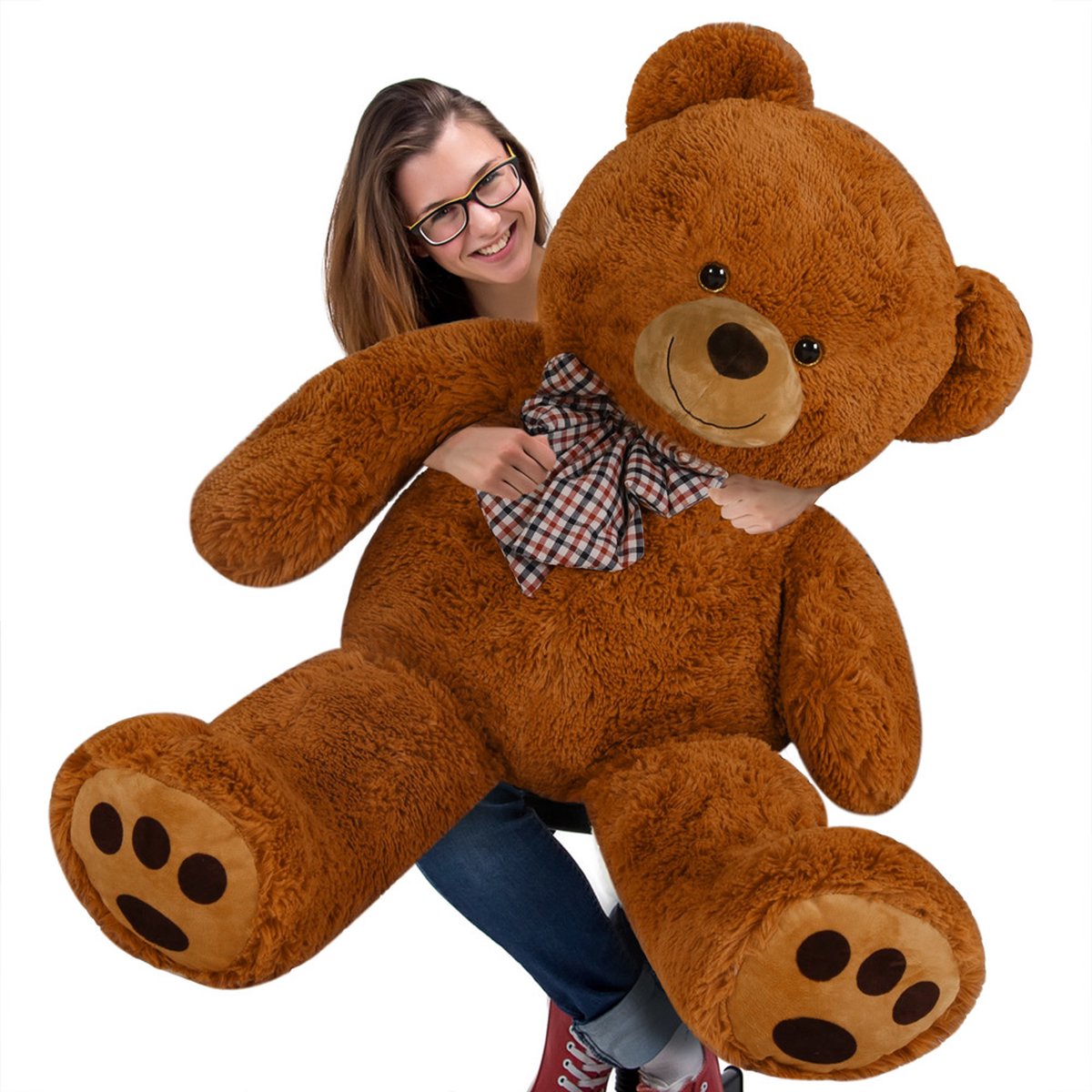 Teddybeer, knuffelbeer, teddy XXXL , knuffel, beer, bruin | bol.com