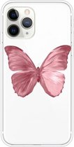 Voor iPhone 11 Pro Max Pattern TPU beschermhoes (rode vlinder)