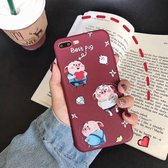 Voor iPhone 8 Plus / 7 Plus TPU Matte mobiele telefoonhoes (Diamond Pig)