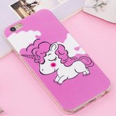 Voor iPhone 6 Plus & 6s Plus Noctilucent IMD Horse Pattern Soft TPU Back Case Protector Cover