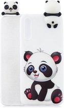 Voor Galaxy A50 schokbestendig Cartoon TPU beschermhoes (Panda)