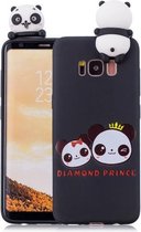 Voor Galaxy S8 schokbestendige Cartoon TPU beschermhoes (twee panda's)