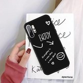 Voor Galaxy Note10 + Enjoy Love Pattern Frosted TPU beschermhoes (zwart)