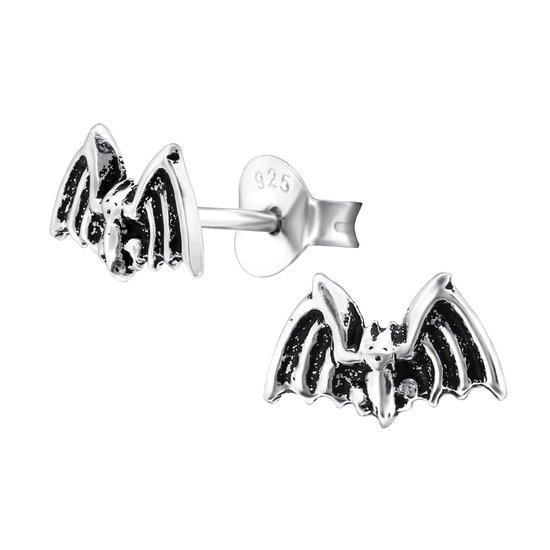 zilver vleermuis oorstekers | Bat Ear Studs | Sterling 925 Silver | zilveren oorbellen dames