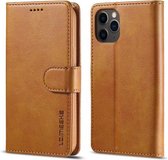 Voor iPhone 12 mini LC.IMEEKE Horizontale lederen flip-hoes met kalfsstructuur met houder & kaartsleuven en portemonnee (geel)