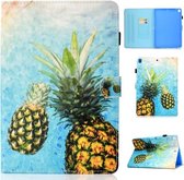 Voor iPad 10.2 inch Gekleurde Tekening Horizontale Flip Leren Case met Houder & Kaartsleuven & Pen Slot & Slaap / Wekfunctie (Ananas)