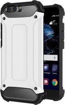 Voor Huawei P10 Tough Armor TPU + PC combinatiebehuizing (zilver)