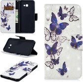 3D Gekleurde Tekening Patroon Horizontale Flip Leren Case voor Samsung Galaxy J4 Plus & J4 Prime, met Houder & Kaartsleuven & Portemonnee (Vlinders)