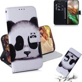 3D Gekleurde Tekening Horizontale Leren Flip Case, met Houder & Kaartsleuf & Portemonnee Voor Galaxy Note 10 (Panda)