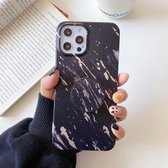 Frosted Laser TPU beschermhoes met opvouwbare houder voor iPhone 11 (zwart)