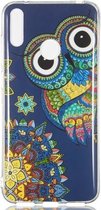 Blue Owl Pattern Noctilucent TPU Soft Case voor Huawei Y7 Pro (2019)