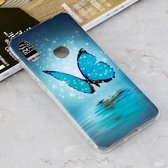 Lichtgevend vlinderpatroon schokbestendig TPU beschermhoes voor Xiaomi Redmi Note 6