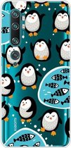 Voor Xiaomi CC9 Pro Lucency Painted TPU beschermhoes (Penguins)