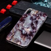 Marble Pattern Soft TPU Case voor iPhone XS Max (grijs)