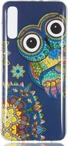 Blue Owl Pattern Noctilucent TPU Soft Case voor Galaxy A70