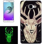 Voor Galaxy A3 (2016) / A310 Noctilucent Deer Pattern IMD Vakmanschap Zachte TPU Cover Case