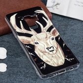 Voor Galaxy S9 + Noctilucent Deer Pattern TPU Soft Back Case Beschermhoes