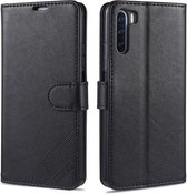 Voor Huawei Maimang 9 AZNS Schapenvacht Textuur Horizontale Flip Leren Case met Houder & Kaartsleuven & Portemonnee (Zwart)