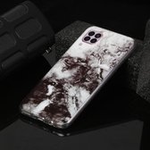 Voor Huawei P40 lite Marble Pattern Soft TPU beschermhoes (zwart wit)