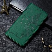 Voor Huawei Honor V30 & V30 Pro Litchi Textuur Veer Embossing Horizontale Flip Leren Case met Houder & Kaartsleuven & Portemonnee & Fotolijst & Lanyard (Groen)