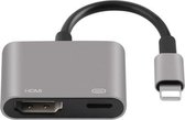 Onten 7565S 8-pins naar HDMI HDTV-projector videoadapterkabel voor iPad (grijs)