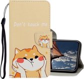 Voor iPhone XS Max 3D Gekleurde Tekening Horizontale Flip PU Leren Case met Houder & Kaartsleuven & Portemonnee (Shiba Inu)