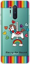 Voor OnePlus 8 Pro schokbestendig geverfd transparant TPU beschermhoes (Trojaans paard)
