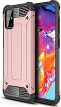 Samsung Galaxy A71 Hoesje - Mobigear - Outdoor Serie - Hard Kunststof Backcover - Roségoud - Hoesje Geschikt Voor Samsung Galaxy A71