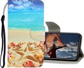 3D Gekleurde Tekening Horizontale Flip PU Leren Case met Houder & Kaartsleuven & Portemonnee Voor iPhone 12 Pro Max (Pentagram)