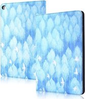 Zijden structuur Anti-val horizontaal Flip lederen tas met houder & Slaap / Wekfunctie Voor iPad 9,7 inch (2018) / (2017) (Ice Bird)