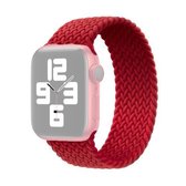 Nylon gevlochten horlogeband met enkele draai voor Apple Watch Series 6 & SE & 5 & 4 40 mm / 3 & 2 & 1 38 mm, lengte: L 155 mm (rood)