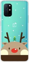 Voor OnePlus 8T Christmas Series transparante TPU beschermhoes (Fat Deer)