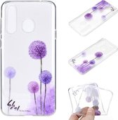 Voor Huawei Y6p gekleurde tekening patroon transparant TPU beschermhoes (paardebloem)