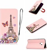 Voor Galaxy A8 Plus (2018) 3D Schilderen Horizontale Flip Leren Case met Houder & Kaartsleuf & Portemonnee & Lanyard (Iron Tower)