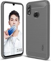 MOFI Brushed Texture Carbon Fiber TPU Case voor Huawei Honor 10 Lite (grijs)