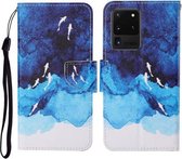 Voor Samsung Galaxy S20 Ultra Gekleurde Tekening Patroon Horizontale Flip Leren Case met Houder & Kaartsleuven & Portemonnee & Lanyard (Aquarel Vis)