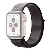 Voor Apple Watch Series 5 en 4 40 mm / 3 en 2 en 1 38 mm kleuraanpassing nylon horlogeband (zwart + grijs)