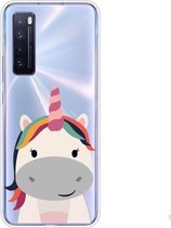 Voor Huawei nova 7 5G schokbestendig geverfd TPU beschermhoes (dikke eenhoorn)