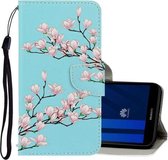 Voor Huawei Y5 2018 3D Gekleurde Tekening Horizontale Flip PU Lederen Case met Houder & Kaartsleuven & Portemonnee (Magnolia)