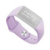 Voor Fitbit Charge 3 22 mm effen kleur siliconen band A (lavendel paars)