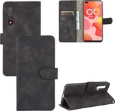 Voor Huawei nova 6 5G Effen Kleur Huidgevoel Magnetische Gesp Horizontale Flip Kalfsstructuur PU Lederen Case met Houder & Kaartsleuven & Portemonnee (Zwart)