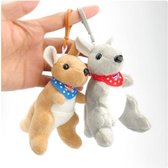 Kleine hangende poppen speelgoed kangoeroe pluche sleutelhanger, kleur willekeurige levering, maat: 12 cm