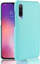 Schokbestendig Crocodile Texture PC + PU-hoesje voor Xiaomi Mi 9 SE (groen)