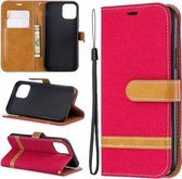 Gekleurd tekenpatroon Horizontale Flip Leather Case voor iPhone 11 Pro, met houder & kaartsleuven & portemonnee (rood)