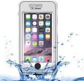 Waterdichte stofdichte schokbestendige, pletbestendige beschermhoes met houder voor iPhone 6 & 6S (wit)