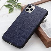 Litchi Texture lederen opvouwbare beschermhoes voor iPhone 12 mini (blauw)
