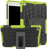 Tyre Texture TPU + PC schokbestendige hoes voor iPad Mini 2019, met houder (groen)
