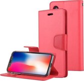 GOOSPERY SONATA DAGBOEK voor iPhone X / XS Zakelijke stijl magnetische sluiting Horizontale flip lederen tas met houder & kaartsleuven en portemonnee (rood)